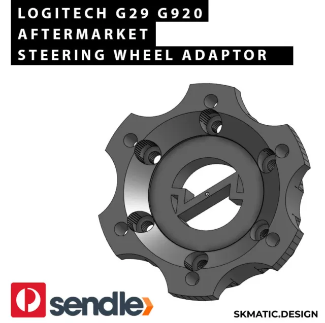 STL file Logitech g923/g29/g920 aftermarket wheel adapter (70mm