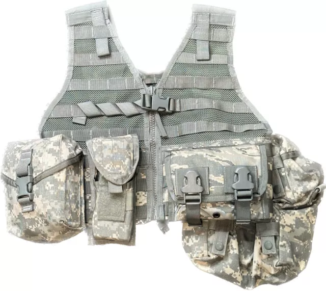 MOLLE II US Army Fighting Load Carrier Vest w/ 6 Pouches! 7pc Kit!