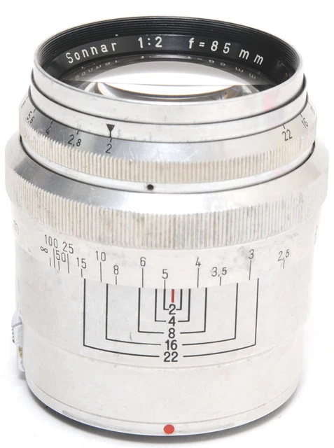 Zeiss West for Contax IIA Zeiss-Opton Sonnar 2/85mm lens needs cleaning