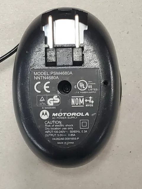 Bloc d'alimentation secteur d'origine Motorola PSM4680A 5V, 850 mA chargeur mural NNTN4680A 2