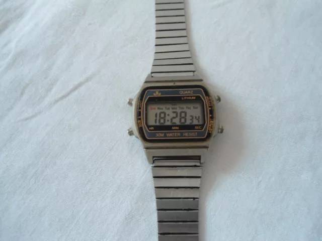 Meisteranker ,Ruhla Chronograph LC Quarzt Herren Digitaluhr Made in  GDR Export