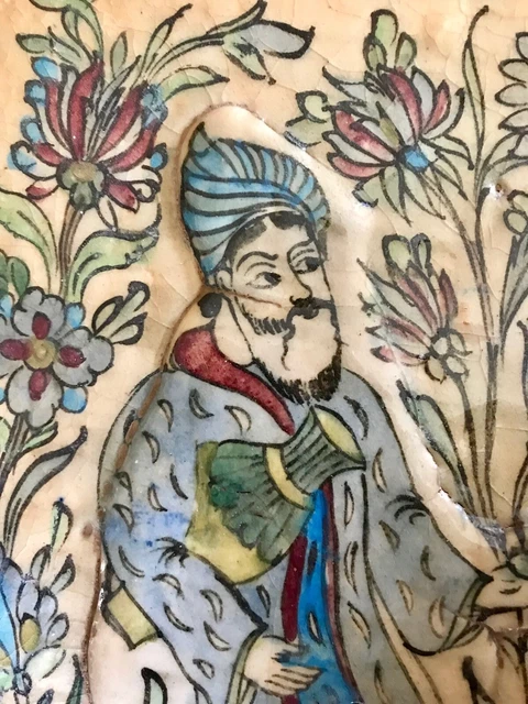 PAIR of antique Persian tiles 3