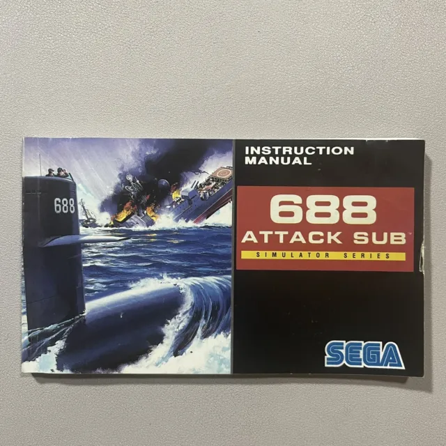 🕹️ 688 Attack Sub (SEGA Megadrive PAL Manual only) ** No Game or Box **