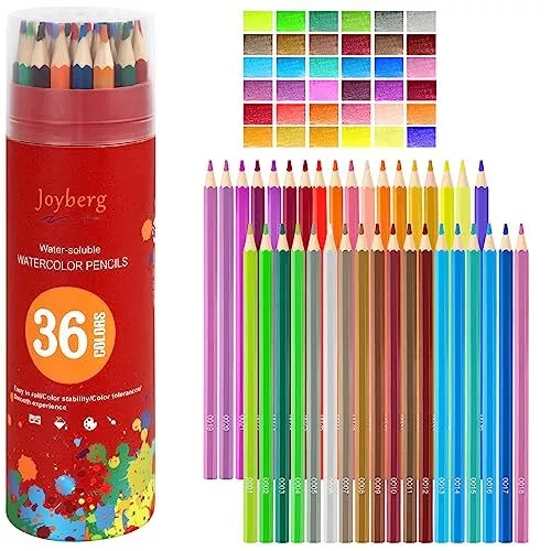 Shuttle Art - Juego de lápices de colores profesionales de 174 colores,  núcleo suave con 1 libro para colorear, 1 bloc de bocetos, 4 sacapuntas, 2