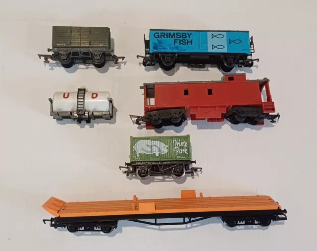 Six Assorted Triang/Hornby Wagons Needing Restoration - OO Scale