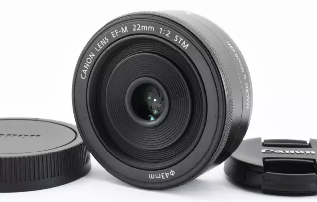 Canon EF-M 22mm F/2 Stm Af Obiettivo EOS EF-M Supporto Nero [N Mint] Da Giappone