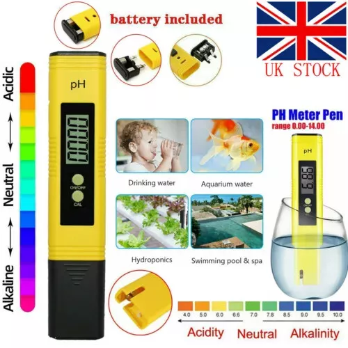 PH Meter LCD Digital Electric Tester Pen Water Hydroponics Test Kit Aquarium