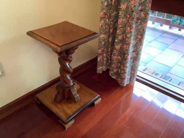 Antique barley twist  jacobean  pedestal stand