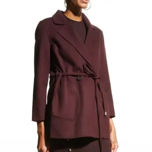 NWT THEORY OVERLAY New Divide Luxe Wool & Cashmere Coat