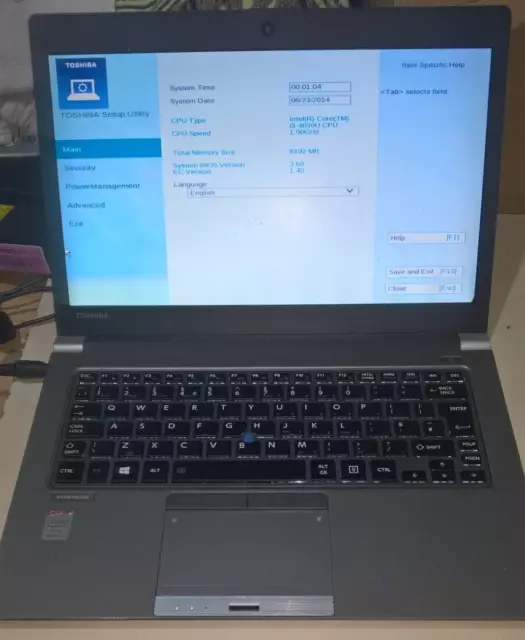 Toshiba Portege Z30-A-1F8 i3 4th gen 8GB RAM no HDD no charger 13.3" screen dmge