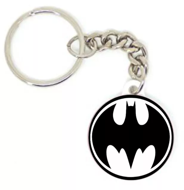 Porte clé badge logo batman héro comics collection idée cadeau personnalisé