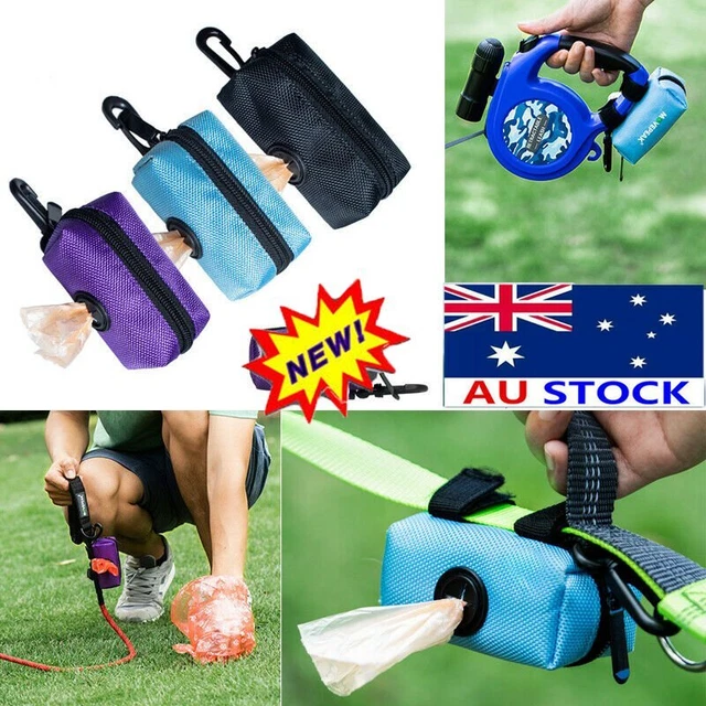 Pet Dispenser Waste Dog Poo Puppy Pick-Up Bags Poop Bag Holder Hook Pouch AC