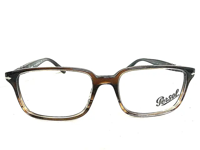 New Persol 3013-V 1026 53mm Rectangular Men's Eyeglasses Frame Italy