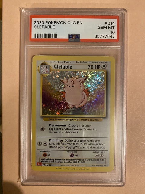 POKEMON CLEFABLE TCG Classic CLC EN PSA 10 EUR 37,34 - PicClick FR