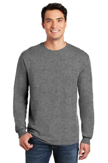 Gildan 5400 5.3 oz Heavy Cotton Long Sleeve T-Shirt Blank Plain Tee S-3XL G5400