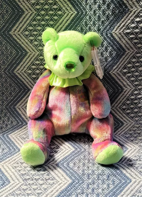 TY Beanie Baby AUGUST the Birthday Bear 7.5" MWMT's New
