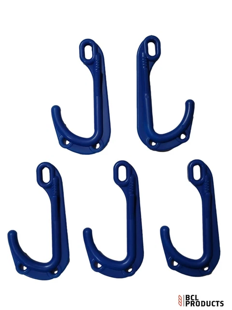 500-Pack Strong Plastic Creel Hooks For Lobster Pots - Easy Grip, Blue, UK Made