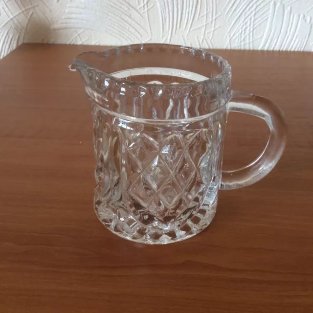 Vintage Glass Milk/Cream Jug - Used