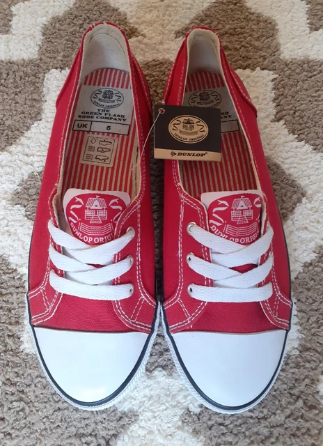 Red hotsell dunlop trainers