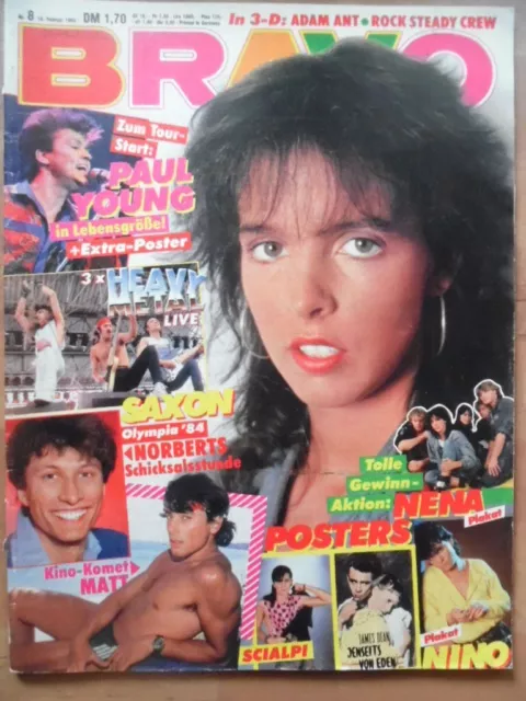 BRAVO 8- 1984 Nena Dave Gahan James Dean Scialpi Paul Young Nino Cure Eurythmics