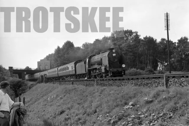 Larger Negative BR British Railways Steam Loco 30917 Class V Chislehurst 1955