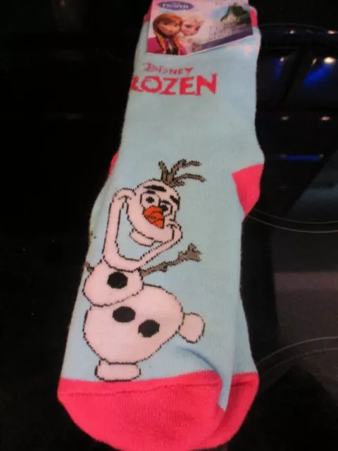 Disney Olaf Snowman Frozen Socks Ages 3/6 Size 9/12 Brand New!