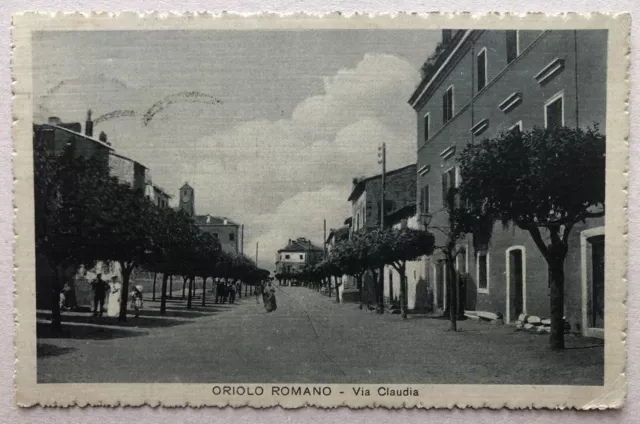 Cartolina Oriolo Romano via Claudia animata Viterbo Lazio paesaggistica T15