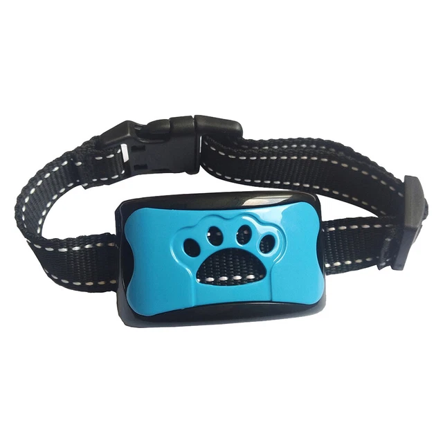 Cuello ultrasónico impermeable anti ladridos para entrenar perros para dejar de ladrar (azul)