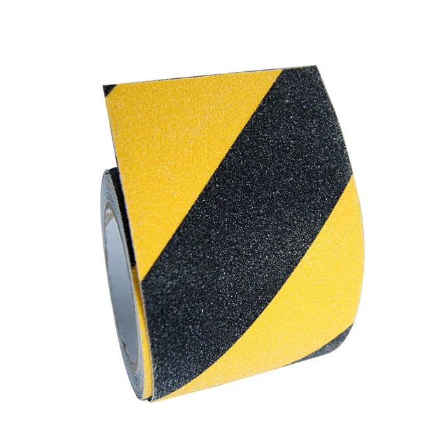 Nastro di sicurezza pavimento giallo nero nastro sabbioso levigatura