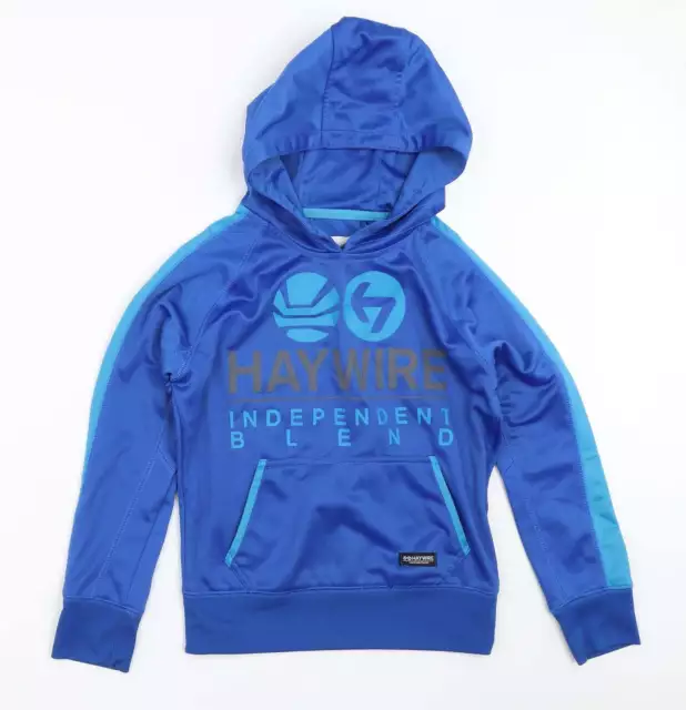 Haywire Boys Blue Polyester Pullover Hoodie Size S