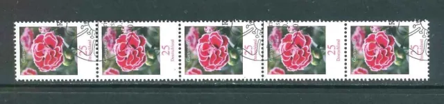 BRD / Bund Rollenmarken Blumen - Mi-Nr. 2694 gestempelt - 5er Streifen