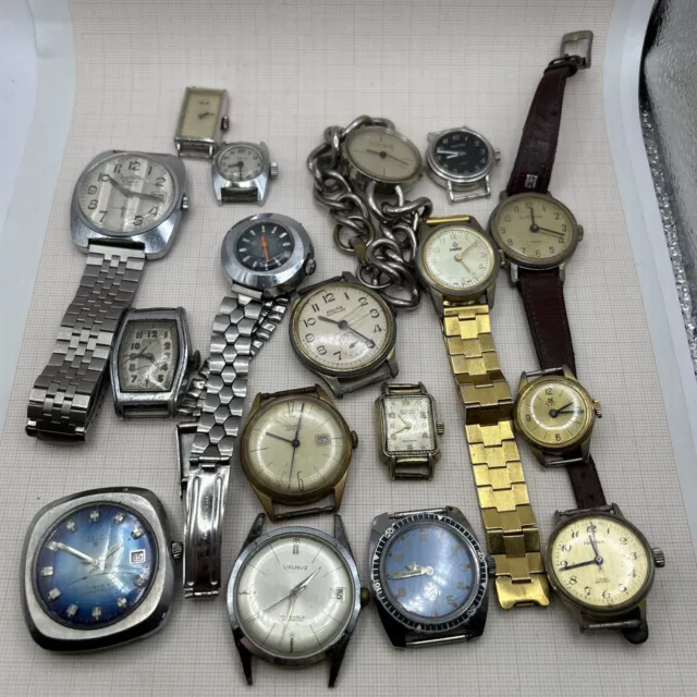 Konvolut Uhren Sammlung Armbanduhren Aus Uhrmacher Nachlass