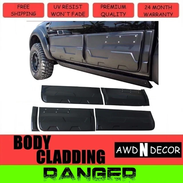 Premium Body Cladding SIDE DOOR BODY Cladding Guard For Ford Ranger PX PX2 PX3 Double Cab ...