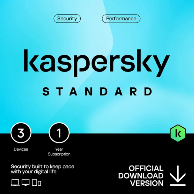 KASPERSKY INTERNET SECURITY STANDARD 2024 3 GERÄT 1 JAHR 5 MIN EMAIL UK oder EU