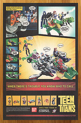 2004 BANDAI Teen Titans Toys Figures Vintage Print Ad/Poster Cartoon Network Art