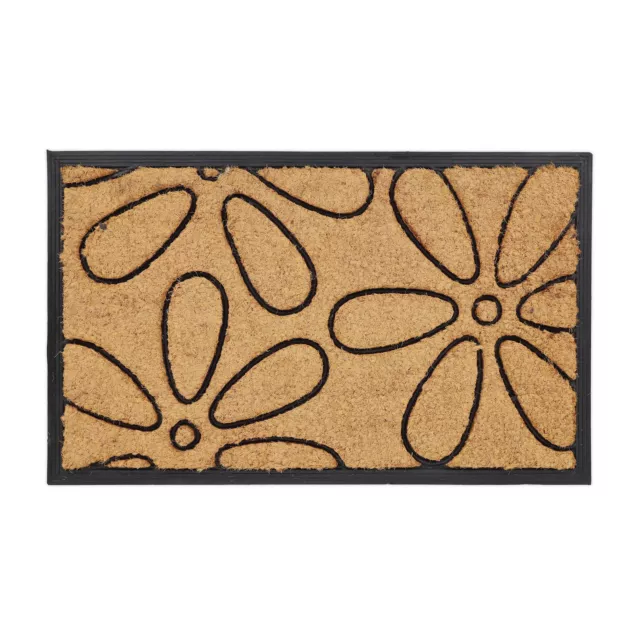 Zerbino esterno gomma tappetino cocco ingresso tappeto antiscivolo 75 x 45 cm