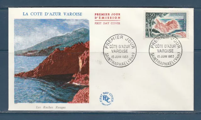 enveloppe 1er jour  Côte d'Azur Varoise 83 Saint Raphael    1963