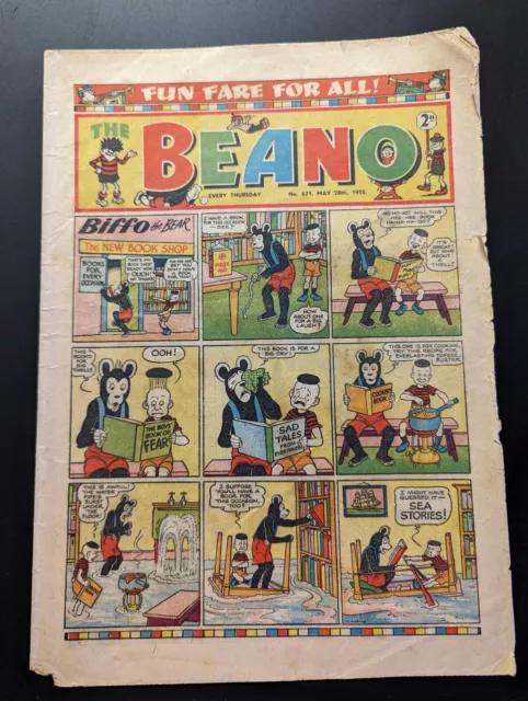 Beano Comic No 671 May 28th 1955, Biffo the Bear, FREE UK POSTAGE