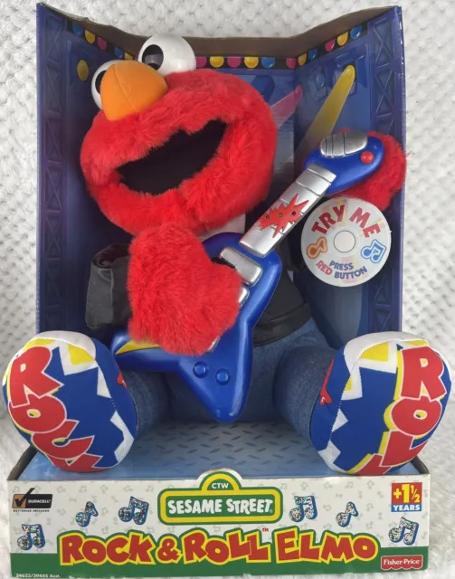 Vintage New 1998 Rock and & Roll Elmo Fisher Price Sesame Street In Original Box