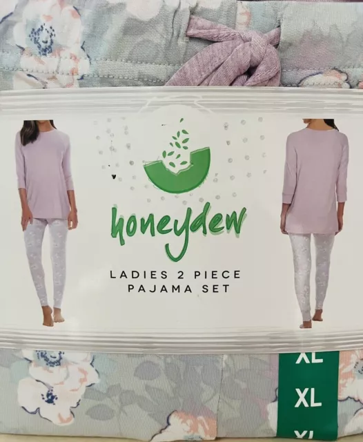 Honeydew Intimates Super Soft Lounge Pajama Flint Floral Set XL New.