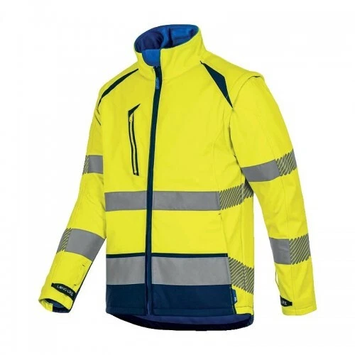 Veste Softshell Haute Visibilité Nitras Motion Tex Viz - Coupe-vent, Bandes Réfléchissantes 3M - Taille XXXL, Jaune Ou Orange