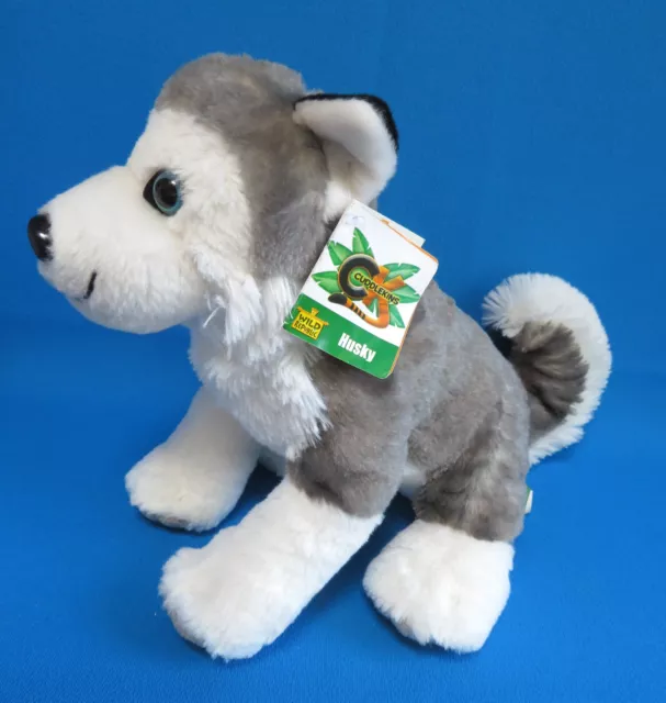 SIBERIAN HUSKY MALAMUTE soft toy 12" PUPPY DOG plush WILD REPUBLIC * CUDDLEKINS