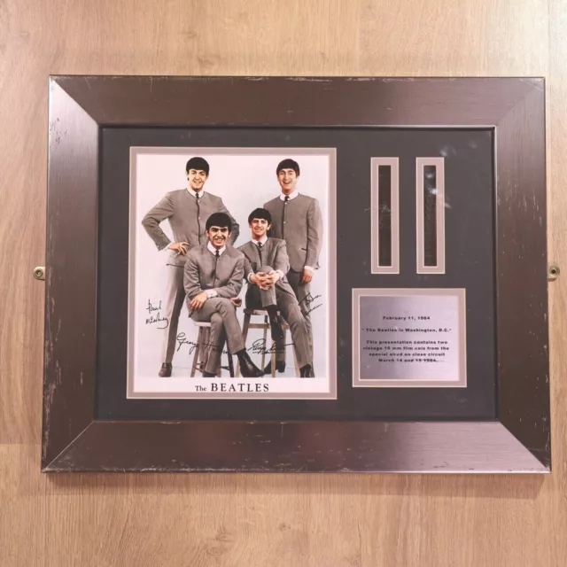 The Beatles In Washington DC USA 1964 Original Film Cells Poster Framed