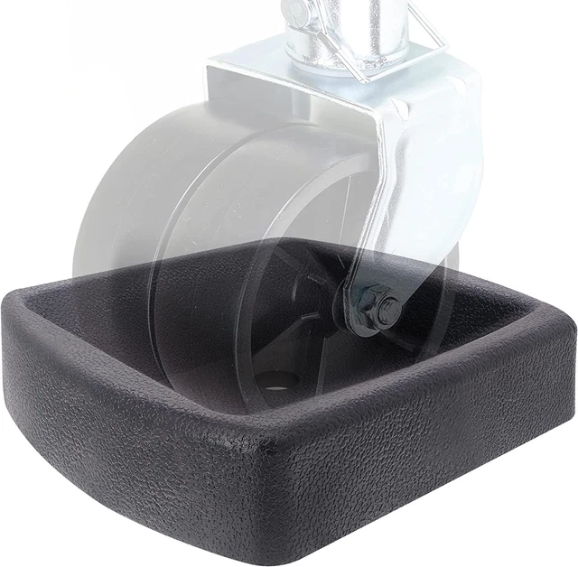 Isaddle Dual Trailer Swirl Jack Caster Wheel Dock - Heavy Duty Reinforced Rubber