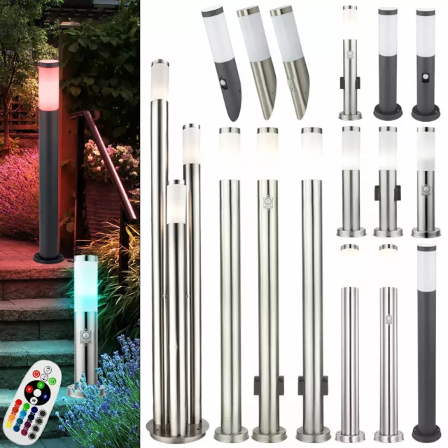 Außen LED Garten Leuchten FERNBEDIENUNG Steckdose RGB Wand Lampe Bewegungsmelder