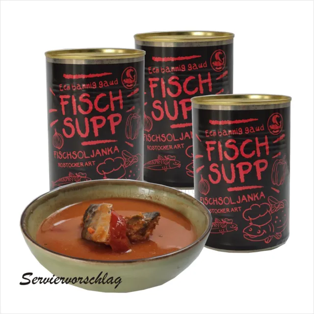 ROSTOCKER FISCH SOLJANKA SYWAN KONSERVE   400g  / 3er Pack