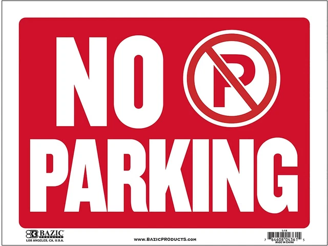 BAZIC 12" X 16" No Parking Sign, Reserved Private Property Garage Home Store