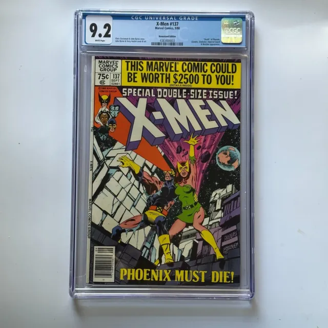 X-Men 137 CGC 9.2 Newsstand Edition Death of Phoenix White Pages Marvel Comics