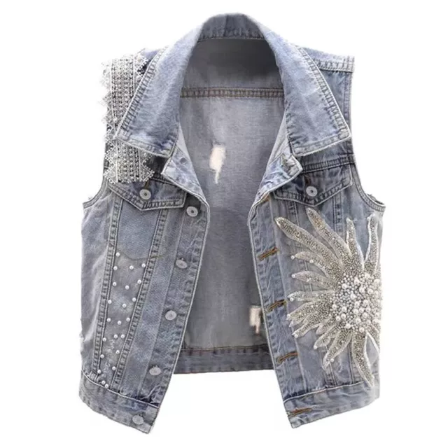 Gilet jeans corto donna on sale