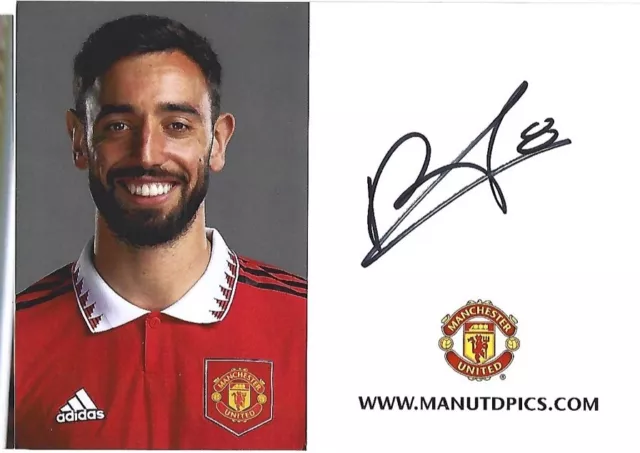 BRUNO FERNANDEZ Signed Official Player card Autograph Portugal Manchester United